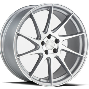 Aodhan AH09 (Driver Side ) 5x108 18x8.5 +35 Gloss Silver Machined Face
