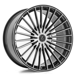AXE WHEELS EX50 5x114 22x9 +35 Black And Polished Face