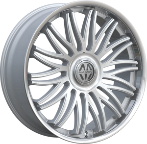 MASSIV 928 6x135 / 6x139.7 24x9.5 +25 Silver Brushed Stainless Lip