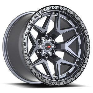 Vortek VRT-603 blank 8x 20x9.5 -18 Matte Titanium With Black Bead Ring