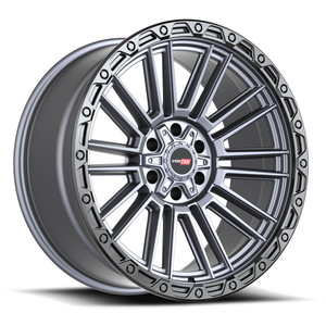 Vortek VRT-604 blank 8x 20x9.5 -18 Matte Titanium With Black Bead Ring