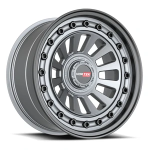 Vortek VRD-702 blank 5x/6x 17x9 +0 Matte Gunmetal With Black Bolts & Lip