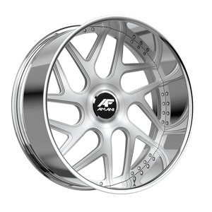 Amani Apollo-L 6x135 / 6x139.7 30x9 +15 Brush Center Chrome Lip