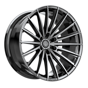 Arvano ART-2 6x139.7 20x9 +18 Gloss Black & Brushed Double Dark Tint