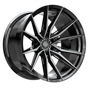 Arvano ART-3 6x139.7 22x10 -18 Gloss Black & Brushed Double Dark Tint
