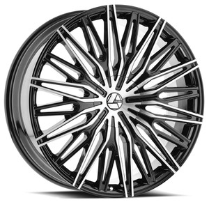 Azara AZA-522 blank 5x/6x 24x9 +18 Gloss Black & Machined