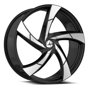 Azara AZA-524 5x112 / 5x114.3 20x8.5 +35 Gloss Black & Machined