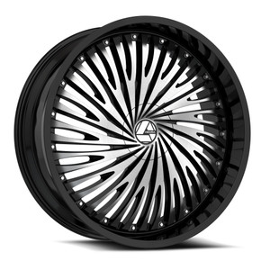 Azara AZA-526 blank 5x/6x 28x9.5 +15 Gloss Black & Machined