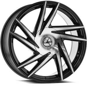 Azara AZA-529 blank 5x/6x 22x9.5 +15 Gloss Black & Machined