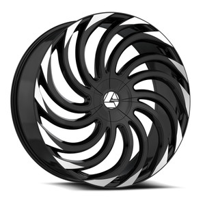 Azara AZA-534 5x115 / 5x120 22x9.5 +15 Gloss Black & Machined