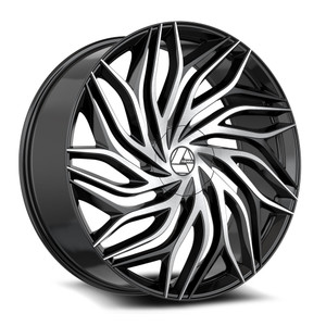 Azara AZA-537 blank 5x/6x 30x9.5 +15 Gloss Black & Machined