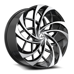 Azara AZA-540 blank 5x/6x 28x9.5 +15 Gloss Black & Machined