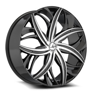 Azara AZA-541 blank 5x/6x 22x9.5 +15 Gloss Black & Machined