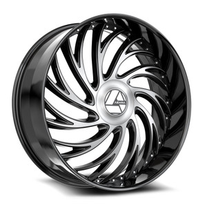 Azara AZX-101 blank 5x/6x 28x9.5 +15 Gloss Black & Machined