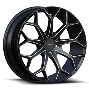 Cavallo CLV-22 6x135 / 6x139.7 22x9.5 +15 Gloss Black & Milled
