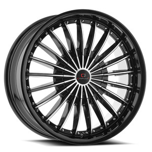 Cavallo CLV-32 blank 5x/6x 22x9.5 +15 Gloss Black & Machined