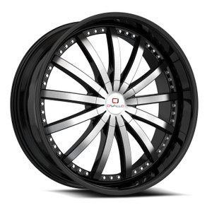 Cavallo CLV-53 blank 5x/6x 22x9.5 +15 Gloss Black & Machined