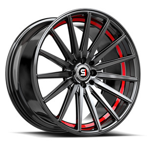 Spec-1 SP-69 blank 4x/5x 19x8.5 +38 Gloss Black & Red Undercut