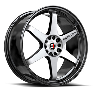 Spec-1 SPT-33 blank 4x/5x 19x8.5 +38 Gloss Black & Machined