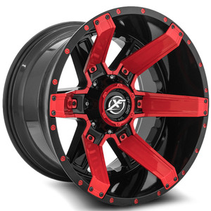 XF Off-Road XF-214 5x127 / 5x139.7 20x9 +12 Gloss Black + Red Inserts