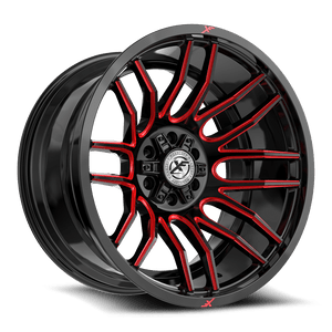 XF Off-Road XF-232 6x135 / 6x139.7 22x10 -18 Gloss Black & Red Milled