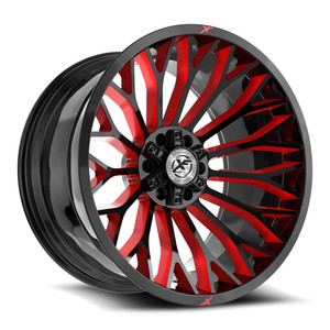 XF Off-Road XF-237 6x135 / 6x139.7 20x9 +12 Gloss Black & Red Milled