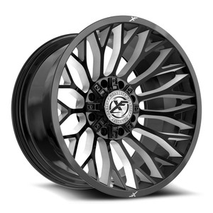 XF Off-Road XF-237 blank 8x 26x12 -44 Gloss Black & Milled