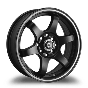 G - LINE ALLOYS G6011 4x100 15x6.5 +35 Gloss Black Machined Tip