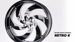 Strada Street Classics RETRO 6 blank / n/a 24x10 15MM Gloss Black Milled Ss Lip