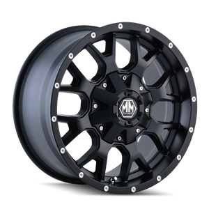 MAYHEM WARRIOR 8015 BLACK/MILLED SPOKES 17x9 -165 .1 -12mm 130.8mm