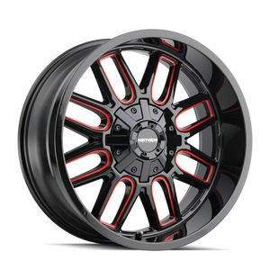 MAYHEM COGENT 8107 BLACK W/PRISM RED 18x9 -170 0mm 125.2mm