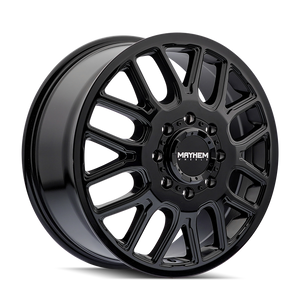 MAYHEM COGENT DUALLY (8107D) GLOSS BLACK MILLED 20x8 -170 115mm 124.9mm