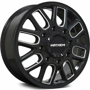 MAYHEM COGENT DUALLY (8107D) GLOSS BLACK MILLED 20x8 -200 192mm 142mm
