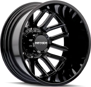 MAYHEM COGENT DUALLY (8107D) GLOSS BLACK 20x8 -165 .1 115mm 121.3mm