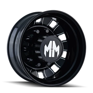 MAYHEM BIGRIG 8180 REAR BLACK/MILLED SPOKES 24.5x8 -285 .75 168mm 220.1mm