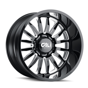 CALI OFF-ROAD CALI SUMMIT 9110 GLOSS BLACK/MILLED SPOKES 20x10 -165 .1 -25mm 125.2mm (new Design)