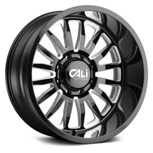 CALI OFF-ROAD CALI SUMMIT 9110 GLOSS BLACK/MILLED SPOKES 22x10 -135 0mm 87.1mm (new Design)