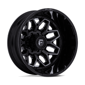 Fuel 1PC FLUX DUALLY 8x200 20x8.25 -201 Gloss Black Brush Fc Gray Dddt