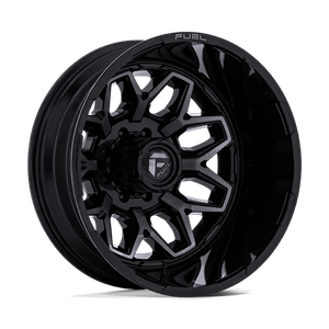 Fuel 1PC FLUX DUALLY 8x165.1 22x8.25 -265 Gloss Black Brush Fc Gray Dddt