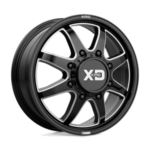 XD PIKE DUALLY 8x165.1 22x8.25 +105 Gloss Black Milled - Front