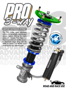 Fortune Auto Dreadnought Pro 3 Way Coilovers - 2003 - 2008 Nissan 350Z (Z33) (True Style Rear)