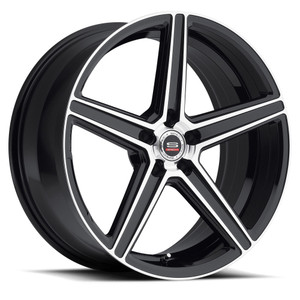 Spec-1 SP-8 5x114.3 20x9 +35 Gloss Black & Machined