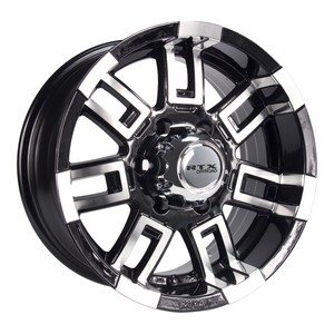 RTX Crush 5x114.3 16x8 +12 Black Machined