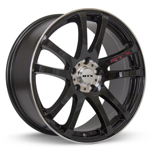 RTX Twin 4x100 15x6.5 +38 Black Machined