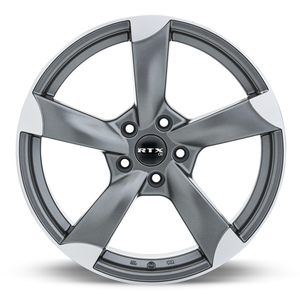 RTX RS II 5x112 17x7.5 +45 Satin Gunmetal Machined