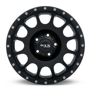 RTX Baja 6x139.7 18x9 +10 Satin Black With Milled Rivets