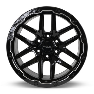 RTX Volcano 6x135 18x9.5 -10 Gloss Black Milled Edge
