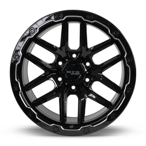 RTX Volcano 6x139.7 18x9.5 -10 Gloss Black Milled Edge