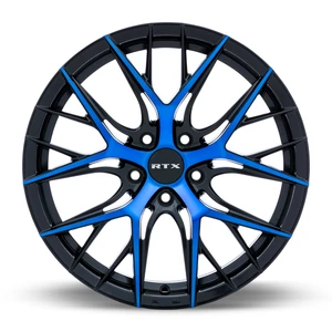 RTX Valkyrie 5x114.3 18x8 +40 Gloss Black Machined Blue