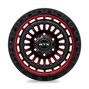 RTX Moab 5x127 18x9 -15 Gloss Black Machined Red